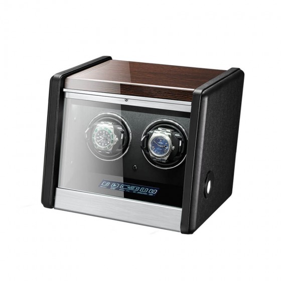 2 Watch Winder in Walnut Wood with Piano Lacquer - Z-Style