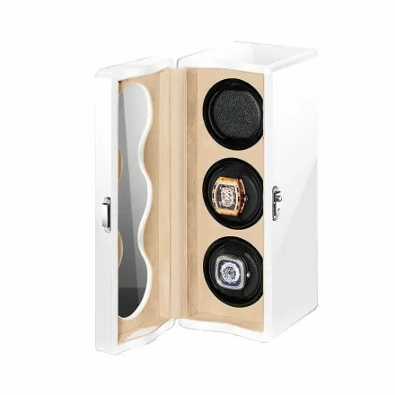 Conception verticale de remontoir de montre automatique triple chaud - blanc Vue d'ensemble