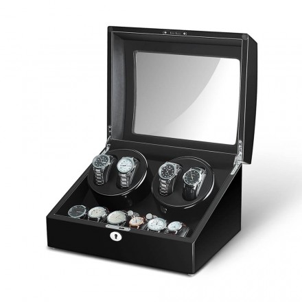 Caja enrolladora de reloj Rolex para 10 relojes automáticos - Negro Descripción general