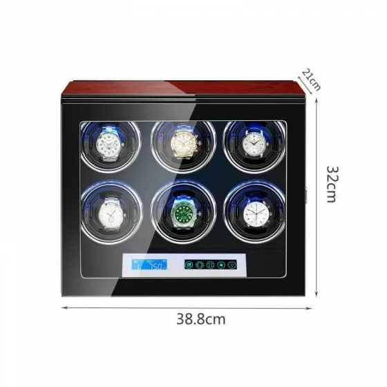 Enrollador de reloj caliente para Breitling con pantalla táctil LCD para 6 relojes automáticos