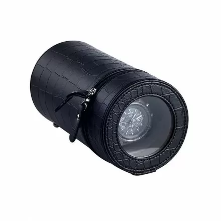 Scatola Avvolgitori per orologi singoli da viaggio singola con pelle nera