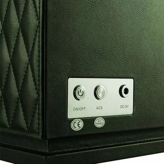 The Emerald Maestro: Forest Green Leather 12-Watch Winder with Touchscreen