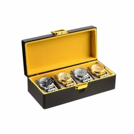 Luxury Metal Watch Box with 4 Slots