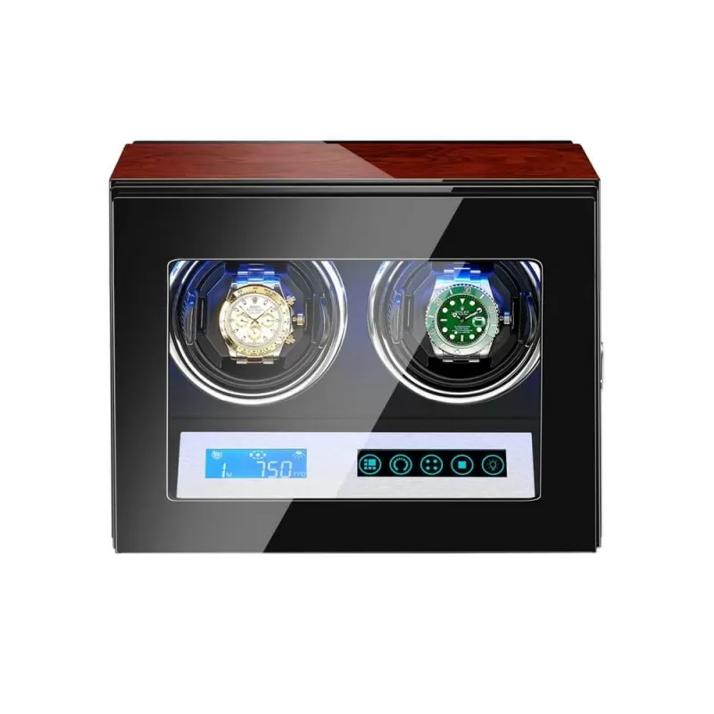 Luxury Double Watch Winder With Lcd Touch Screen