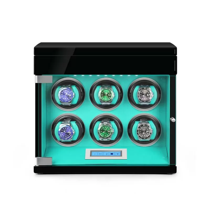 Tiffany blue automatic watch winder with quiet motor and adjustable TPD settings – Roroos
