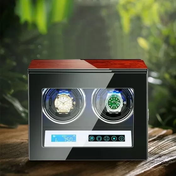 Luxury Double Watch Winder With Lcd Touch Screen