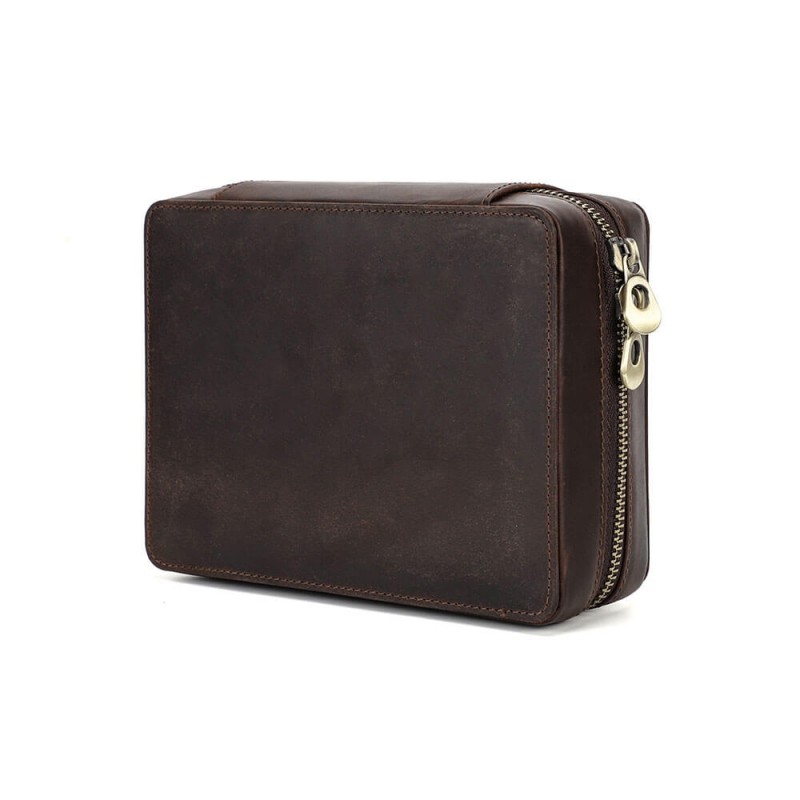 Roroos 4-Fächer Reise Uhrenorganizer – tragbare Uhrenbox für 4 Armbanduhren
