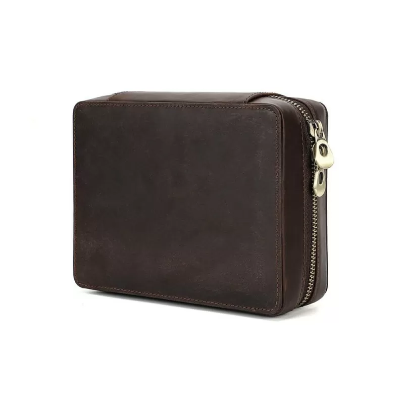 Roroos 4-Fächer Reise Uhrenorganizer – tragbare Uhrenbox für 4 Armbanduhren