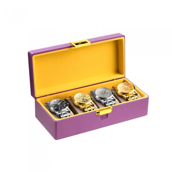 Luxury Metal Watch Box with 4 Slots