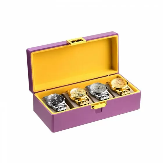 Luxury Metal Watch Box with 4 Slots