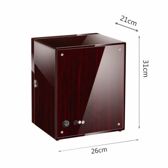 LCD touch screen display on 4-watch winder showing TPD and rotation direction settings