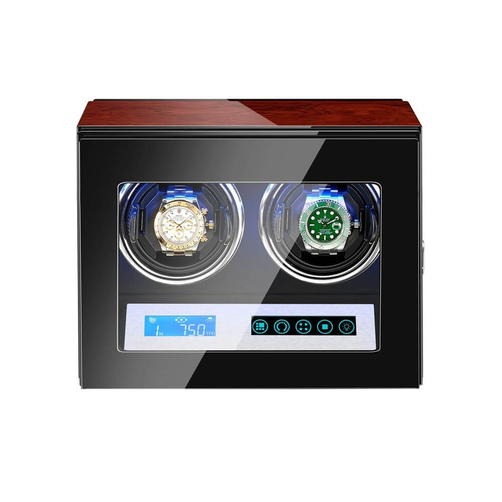 Window Screen Modren Watch Smart Double Watch Winder with LCD Touch Screen - High Quality & Affordable