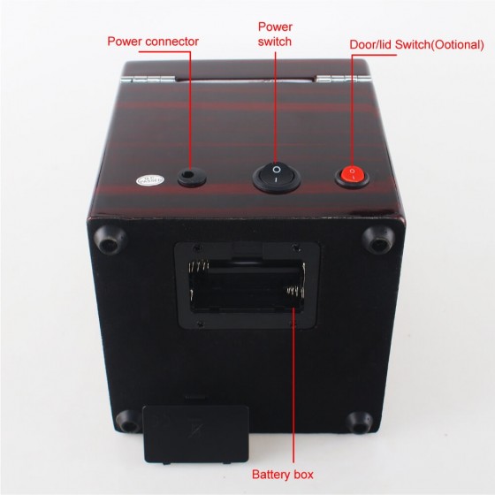 Roroos ebony double watch winder box back view