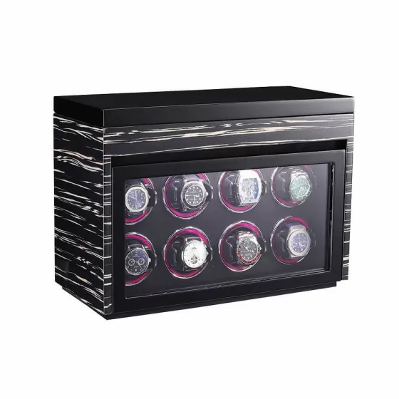 Self Winding Watch Winder for 8 Winding Spaces with Built-in Illumination