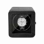 Precision in Nappa: Premium Black Leather Single Watch Winder