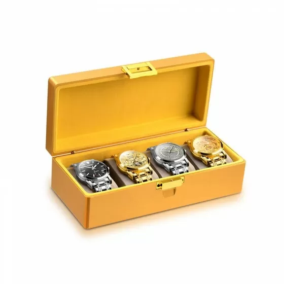Luxury Metal Watch Box with 4 Slots