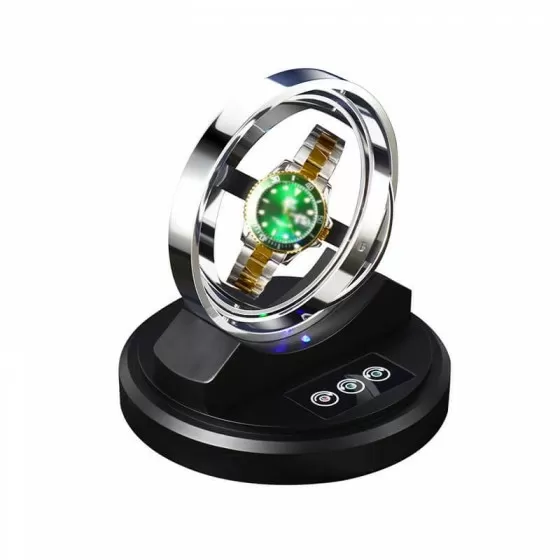Roroos gyroscopic winder base with LED illumination and mode button