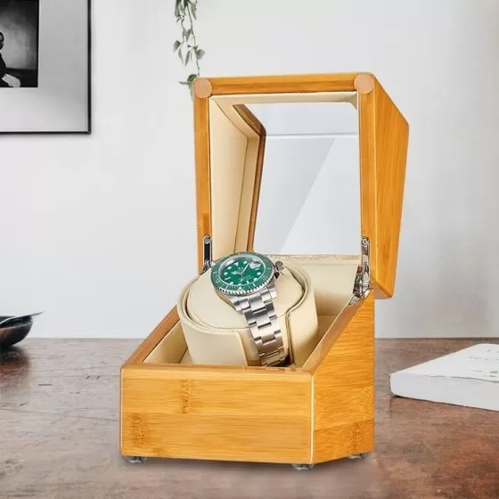 Single Roroos Watch Winder - Bamboo