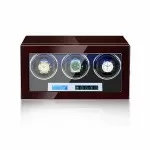 Rebobinador de 3 relojes con pantalla táctil LCD en interior negro