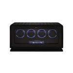 Black Leather Luxury Watch Winder for 4 Watches