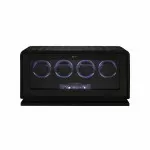 Black Leather Luxury Watch Winder for 4 Watches