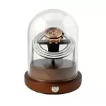 Wooden Gyroscope Orbit Watch Winder Box - Silver - Astronomy V5