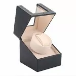 Automatic Single Watch Winder Black Leather