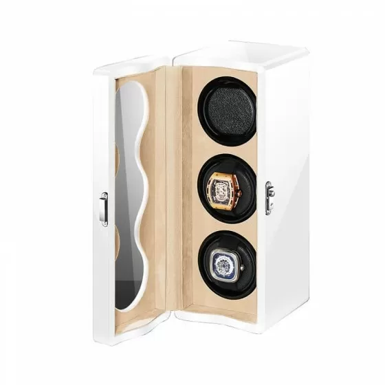 Enrollador de reloj automático triple caliente diseño vertical - blanco