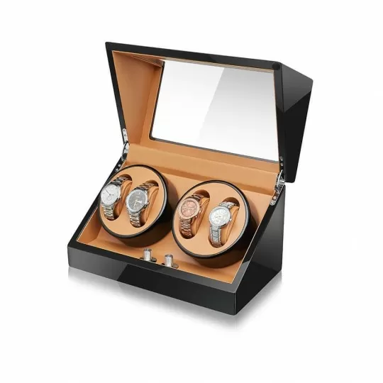iplusmile Cuscino Avvolgitore Per Orologio Automatico in Pu E Spugna 4 Pezzi