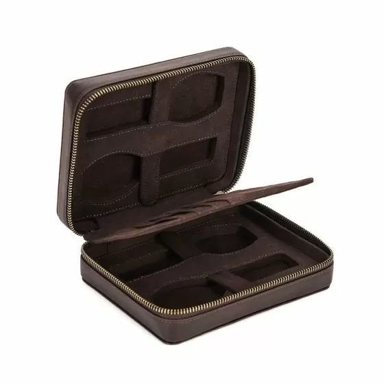 Roroos 4-Slot Uhrenbox mit Reißverschluss – sicherer Transport