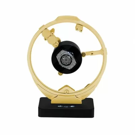 Roroos Planetary Gear Single Watch Winder in gold – luxury orbital gyroscope automatic watch winder
