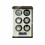 Carica orologi touch control per orologi automatici con 6 slot - interno beige