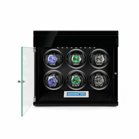 Roroos 6-slot watch winder for Rolex with touchscreen control panel
