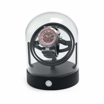 Roroos Astronomy Perseus black gyroscopic watch winder with planet orbit 3-axis rotation