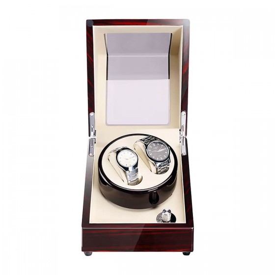 rotation setting panel on Roroos ebony double watch winder box