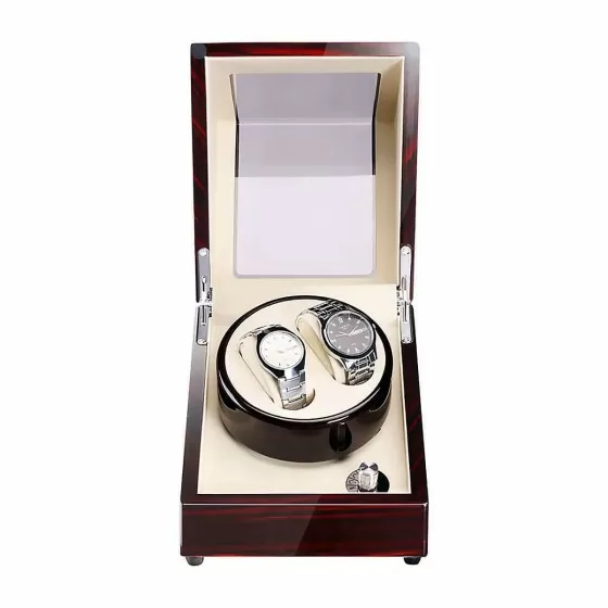 rotation setting panel on Roroos ebony double watch winder box
