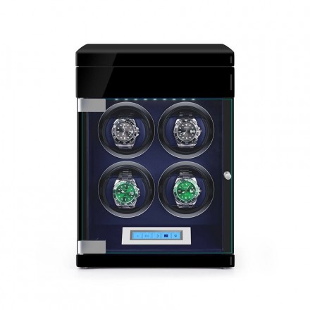 Caja de reloj negra Roroos cargador automático para relojes de pulsera