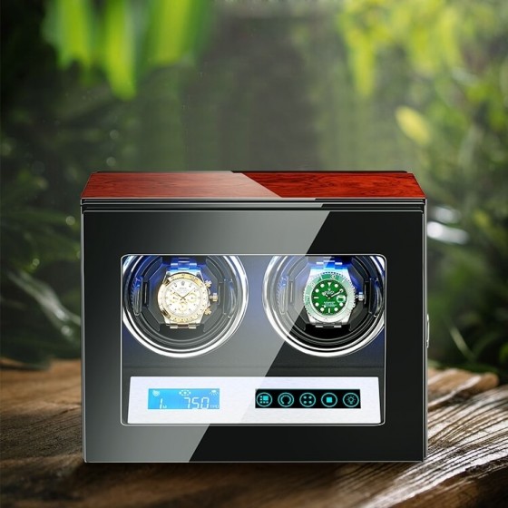 Luxury Double Watch Winder With Lcd Touch Screen
