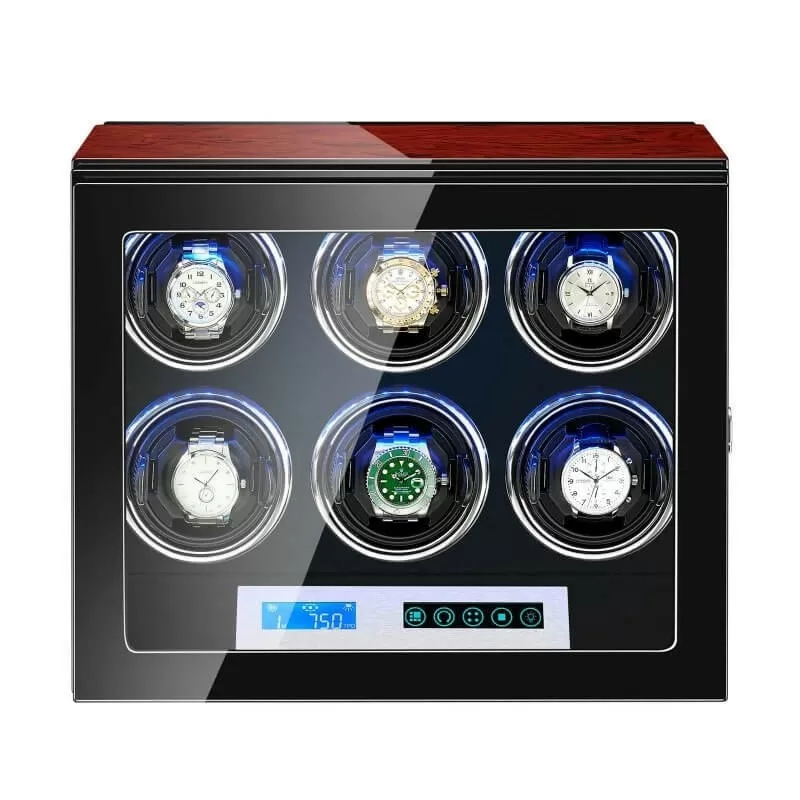 Enrollador de reloj caliente para Breitling con pantalla táctil LCD para 6 relojes automáticos