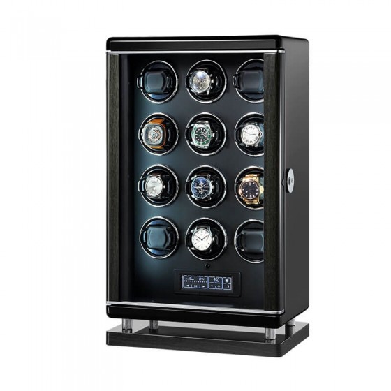 Pannello touch screen del carica orologi intelligente Roroos 12 slot in legno