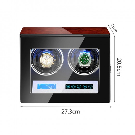 Luxury Double Watch Winder With Lcd Touch Screen