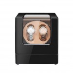 Double Automatic Watch Winder for Rolex - Almond Leather