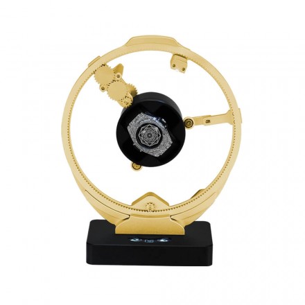 Roroos Planetary Gear Single Watch Winder in gold – luxury orbital gyroscope automatic watch winder