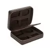 Open 4-slot watch organizer interior — four adjustable leather pillows with dividers