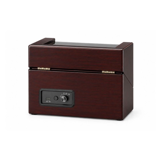Roroos rear view showing USB-C input and rotary mode control