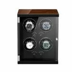 Classic Vertical Quad Automatic Watch Rotator Black interior