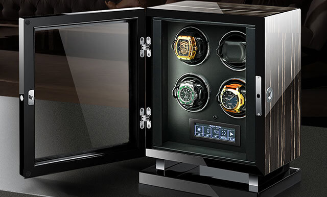 Pon tu reloj en la caja del enrollador