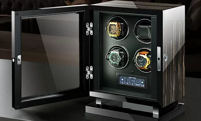 Put your watch in watch winder case