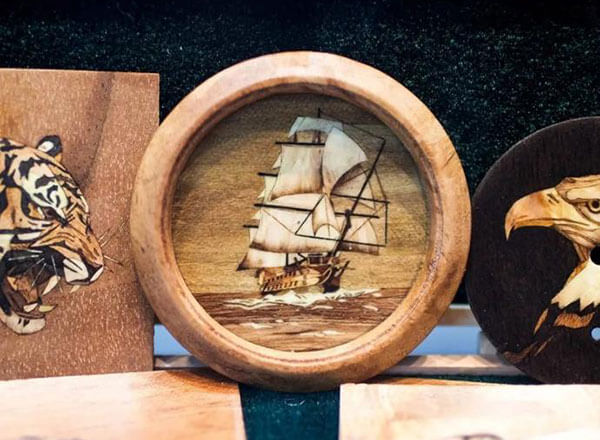 wooden clock