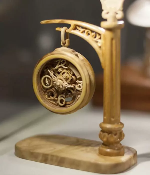wooden clock
